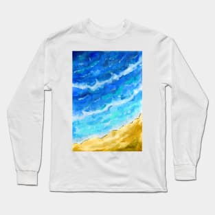 Beach and Ocean Aerial Long Sleeve T-Shirt